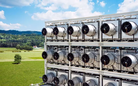 Filteranlage, um CO2 direkt aus der Luft zu filtern und nachhaltig zu nutzen.